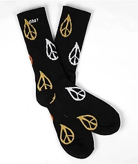 Obey Peaced Black Crew Socks