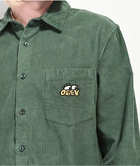Obey Peter Green Woven Corduroy Long Sleeve T-Shirt