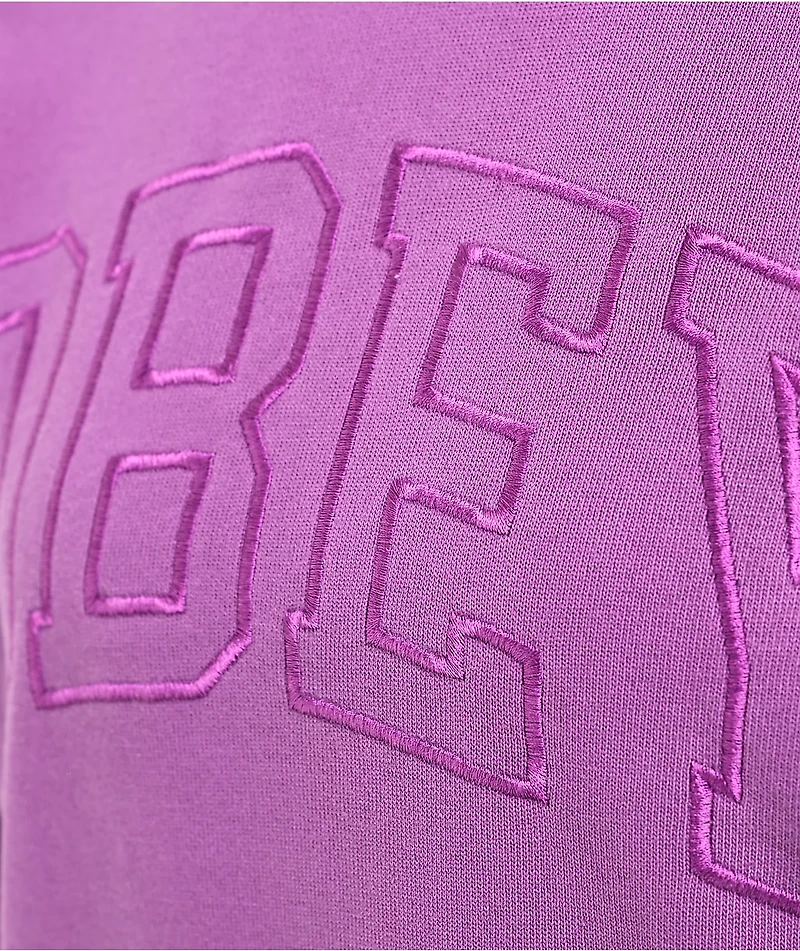 Obey Pigment Dye Collegiate Heavyweight Purple Hoodie