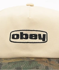 Obey Rankin Natural & Camo Snapback Hat