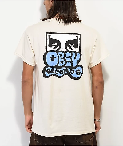 Obey Record Stamp Sand T-Shirt