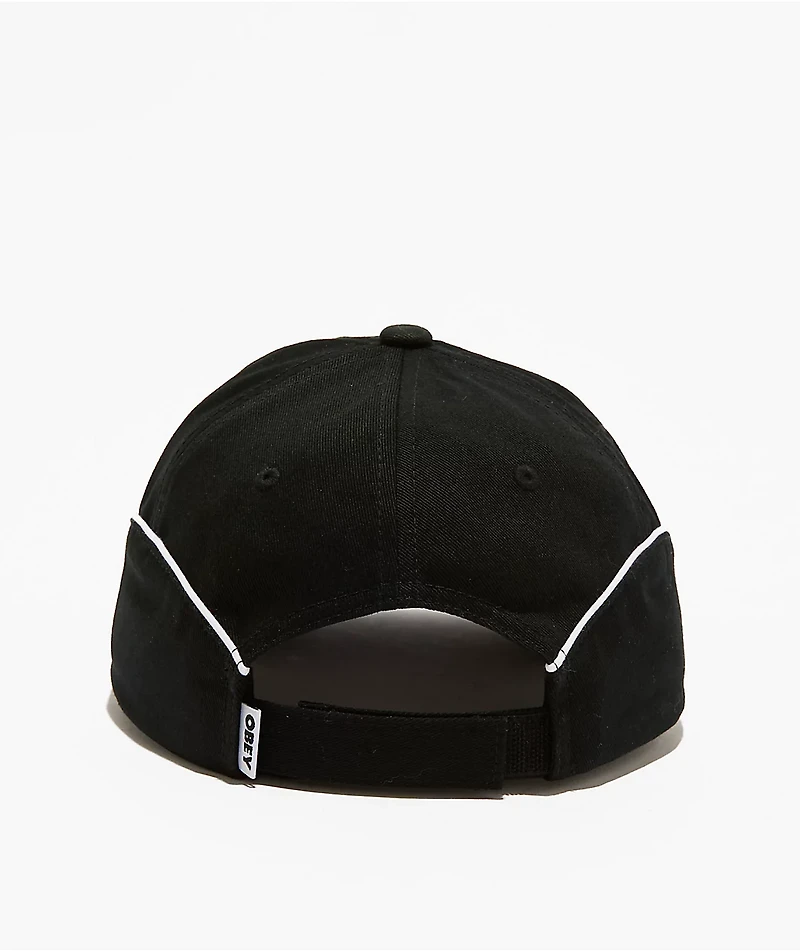 Obey Rewind Black Strapback Hat