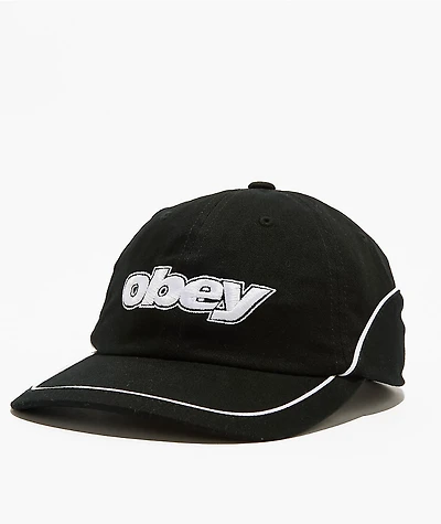 Obey Rewind Black Strapback Hat