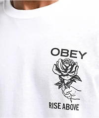 Obey Rise Above Rose White T-Shirt
