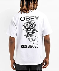 Obey Rise Above Rose White T-Shirt