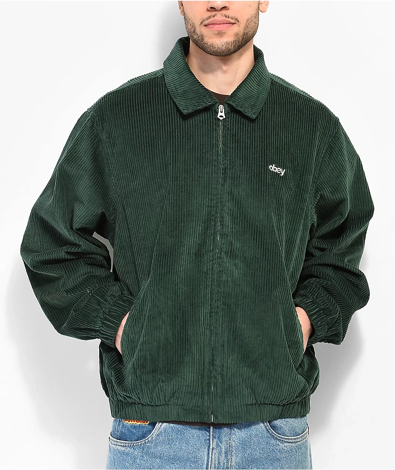 Obey Romes Green Corduroy Jacket