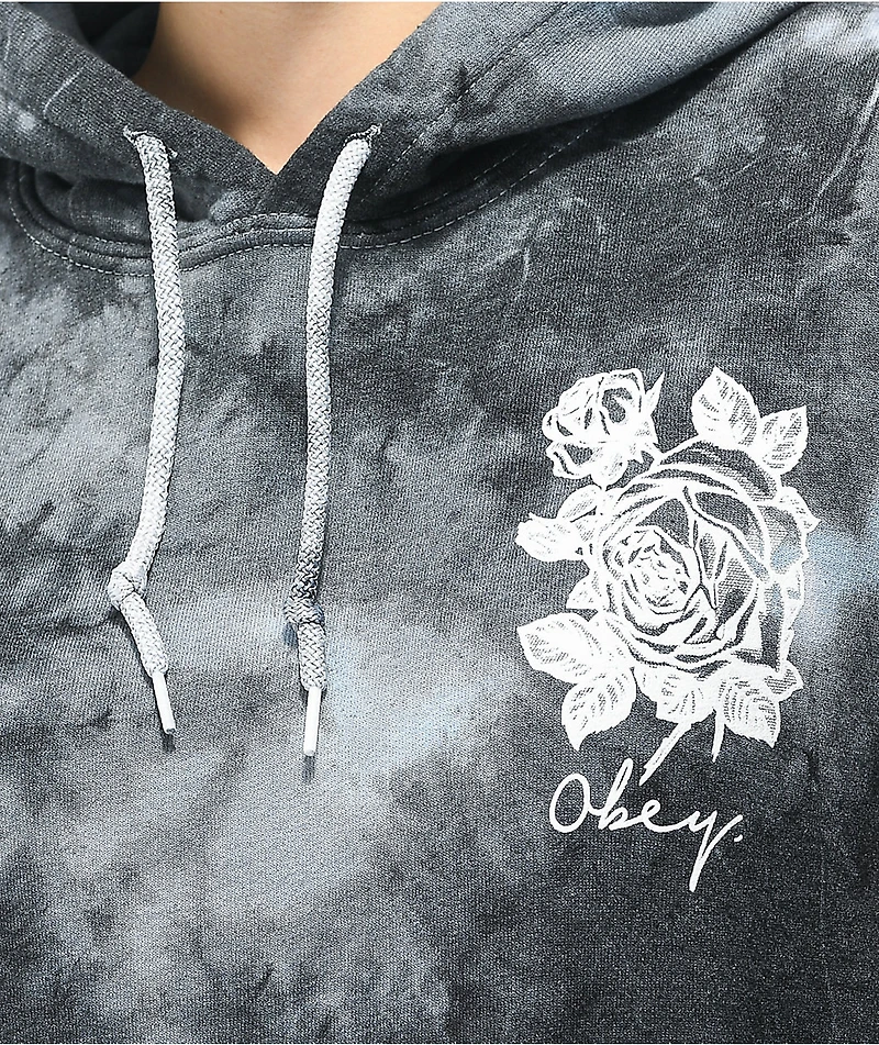Obey Ruby Rose Black Tie Dye Hoodie
