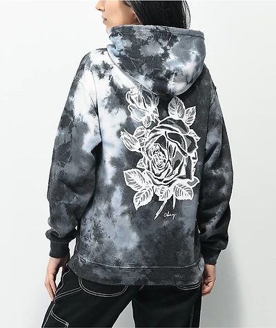Obey Ruby Rose Black Tie Dye Hoodie