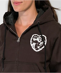 Obey Salina Brown Hooded Bomber Jacket