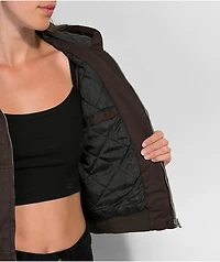 Obey Salina Brown Hooded Bomber Jacket