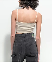 Obey Scatch N Sniff White Crop Tank Top
