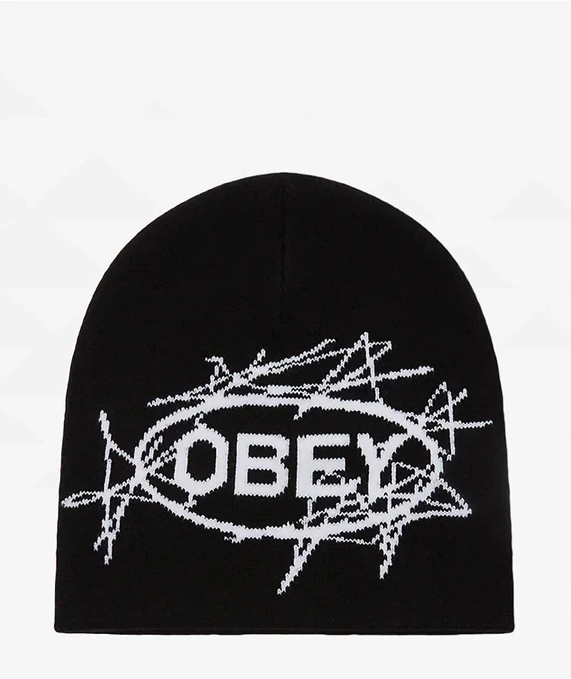 Obey Scram Black Skully Beanie