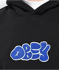 Obey Scribbles Extra Heavy Black Hoodie