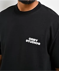 Obey Sky Face Black Heavyweight T-Shirt