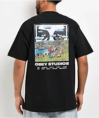 Obey Sky Face Black Heavyweight T-Shirt