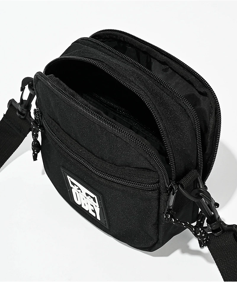 Obey Small Black Messenger Bag