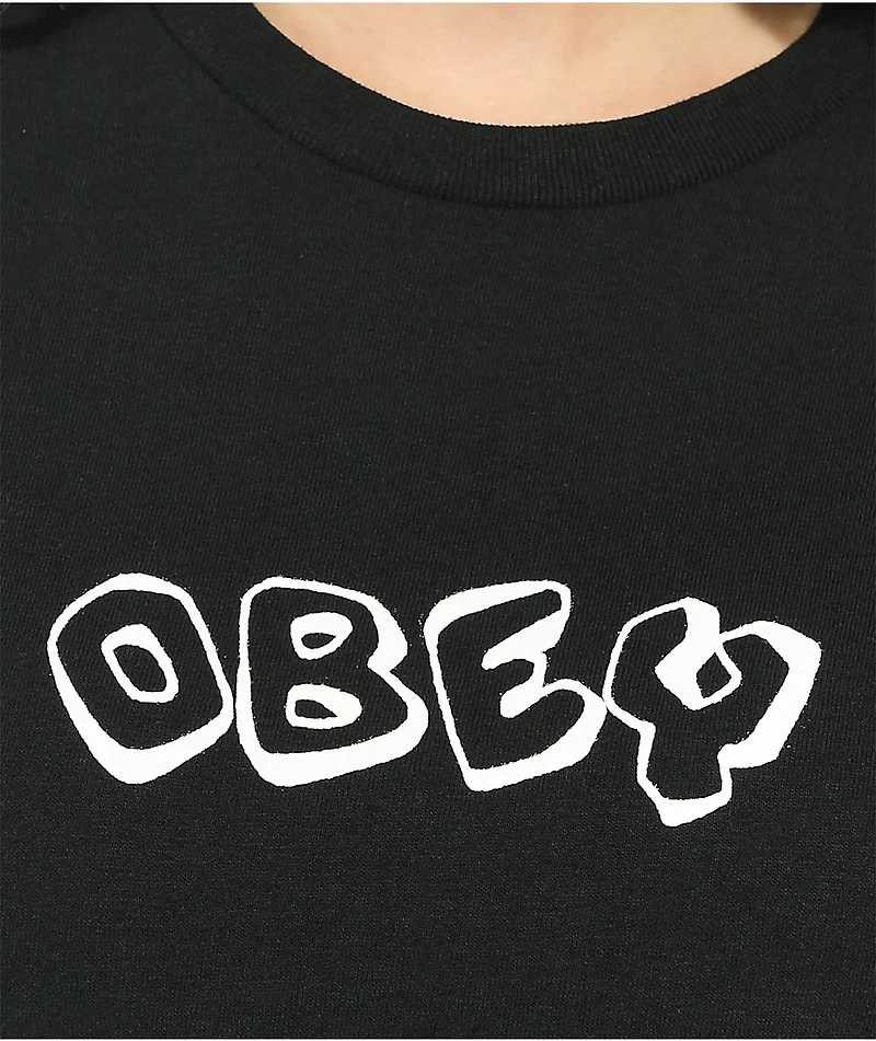Obey Smellin Daisies Black T-Shirt