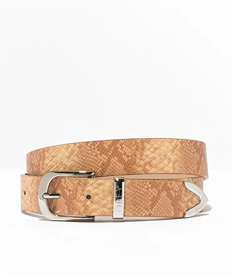 Obey Snake Tan Dress Belt