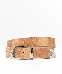 Obey Snake Tan Dress Belt