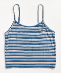 Obey South Shore Blue Stripe Crop Tank Top