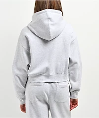 Obey Speed Star Grey Crop Zip Hoodie