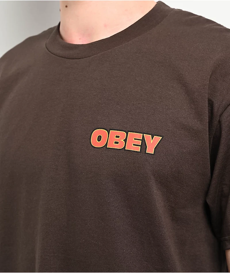 Obey Star Brown T-Shirt