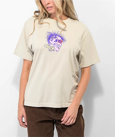 Obey Still Alive Skull Natural T-Shirt