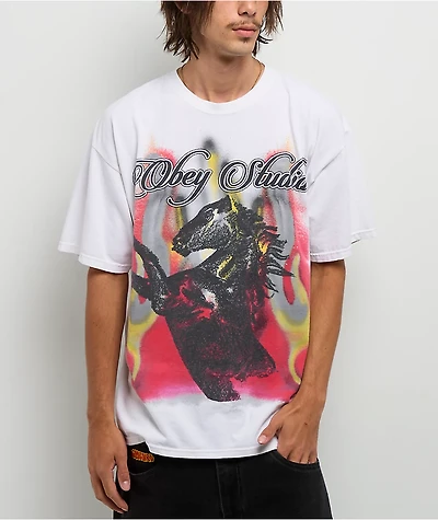 Obey Studio Horse White T-Shirt