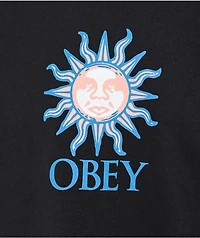 Obey Sun Star Black Pigment Dye T-Shirt
