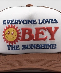Obey Sunshine Foam Brown Trucker Hat