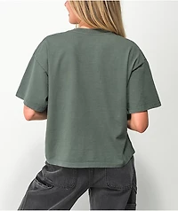 Obey Tag Green Crop T-Shirt