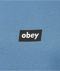 Obey Tag Indigo Blue Crewneck Sweatshirt