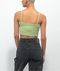 Obey Tag Pastel Green Crop Tank Top