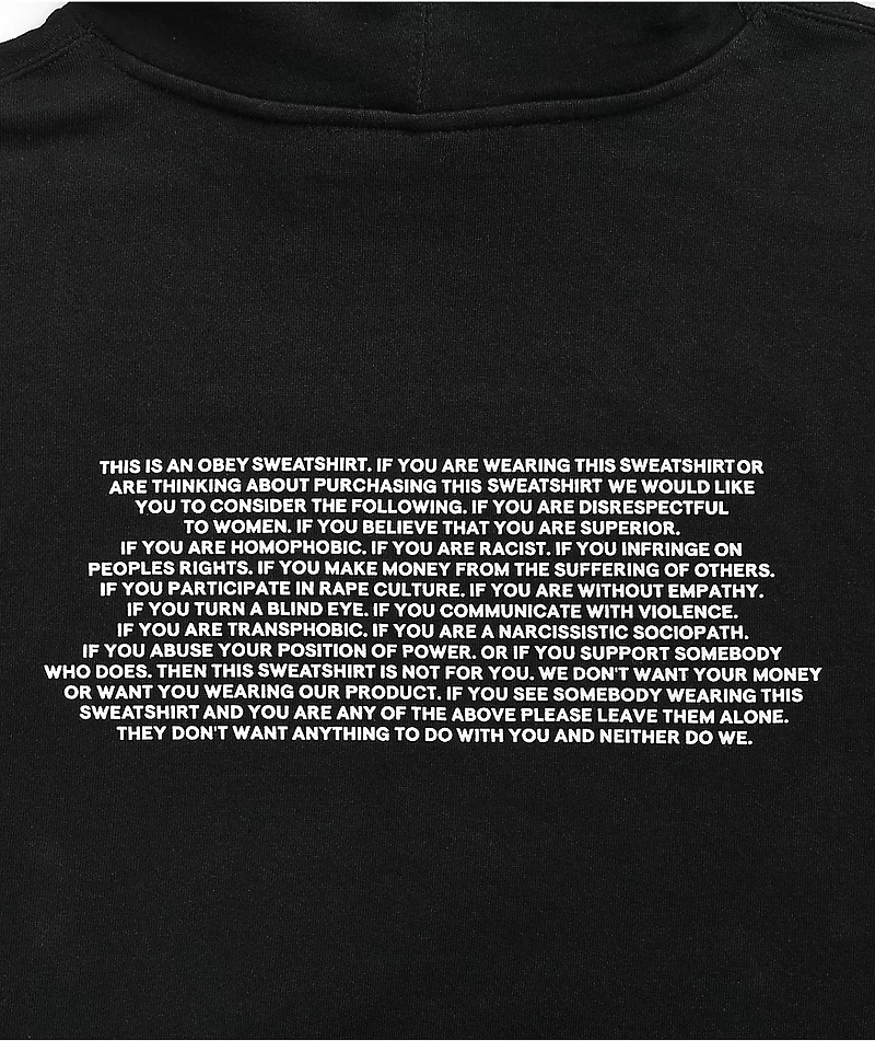 Obey This Sweatshirt Black Hoodie