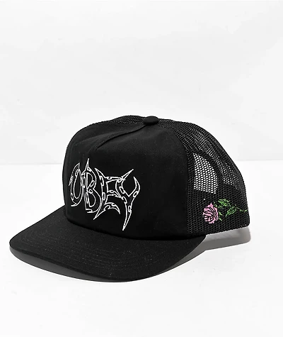 Obey Thornz Black Trucker Hat