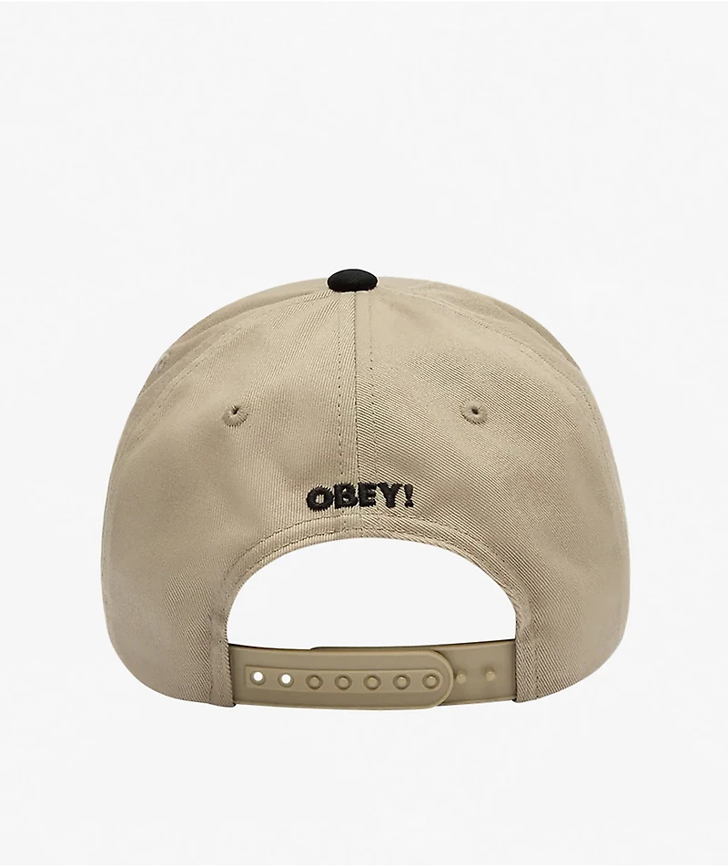Obey Tool Tan & Black Snapback Hat