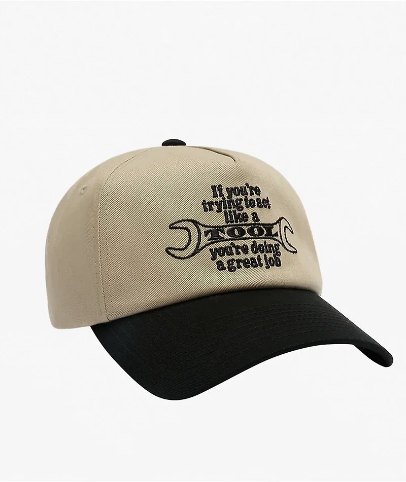 Obey Tool Tan & Black Snapback Hat