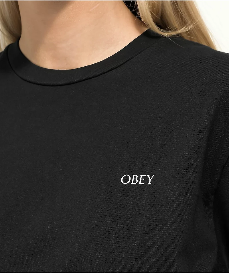 Obey Torn Icon Black T-Shirt