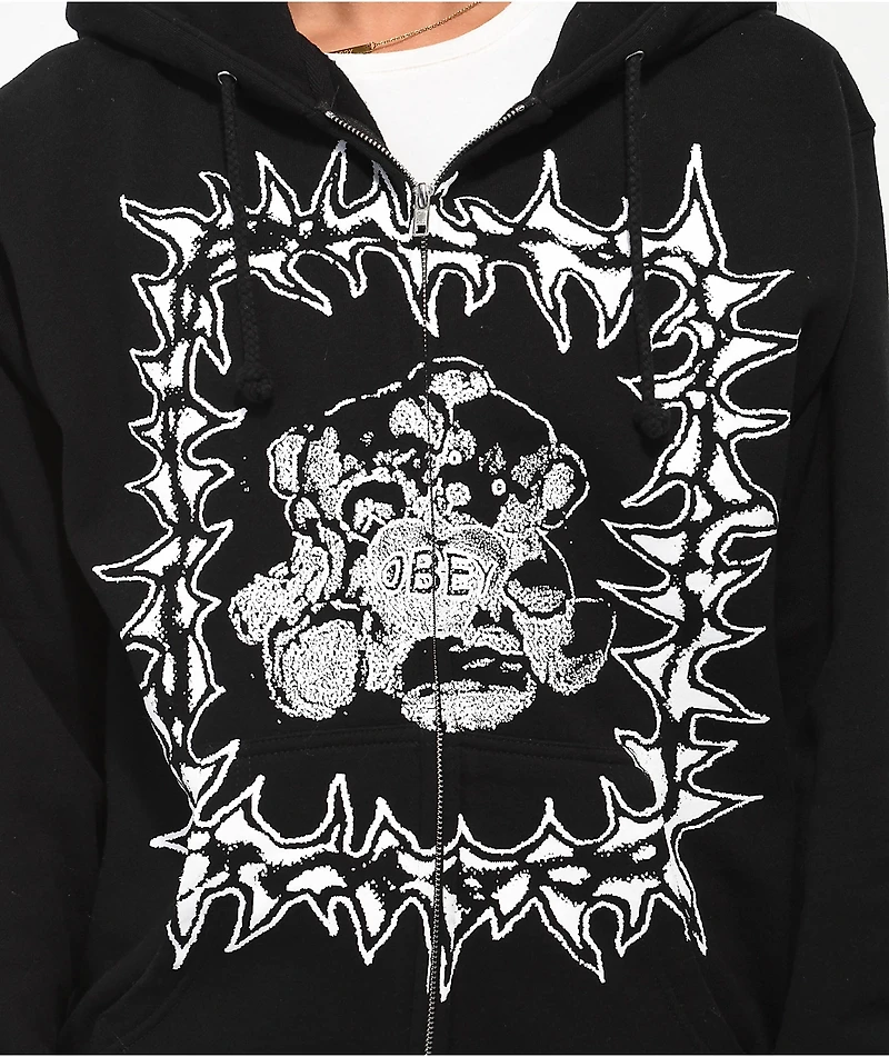 Obey Tough Love Black Zip Hoodie