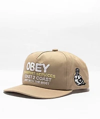 Obey Transport Khaki 5-Panel Snapback Hat
