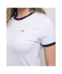 Obey Tyler Ringer White & Blue T-Shirt