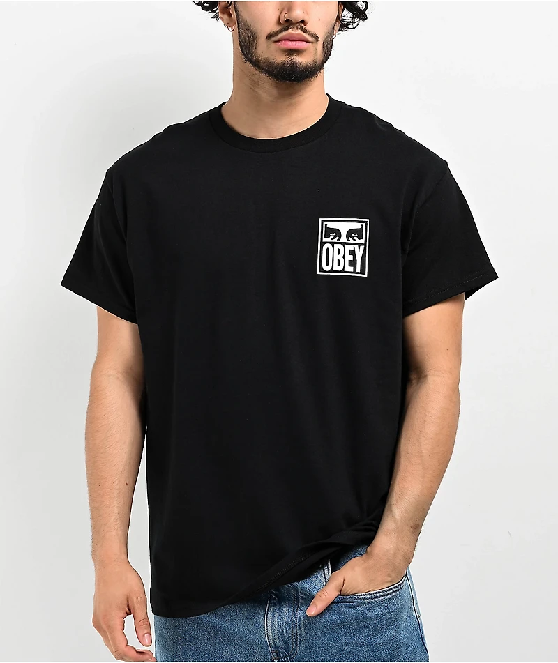 Obey Vision Of Black T-Shirt
