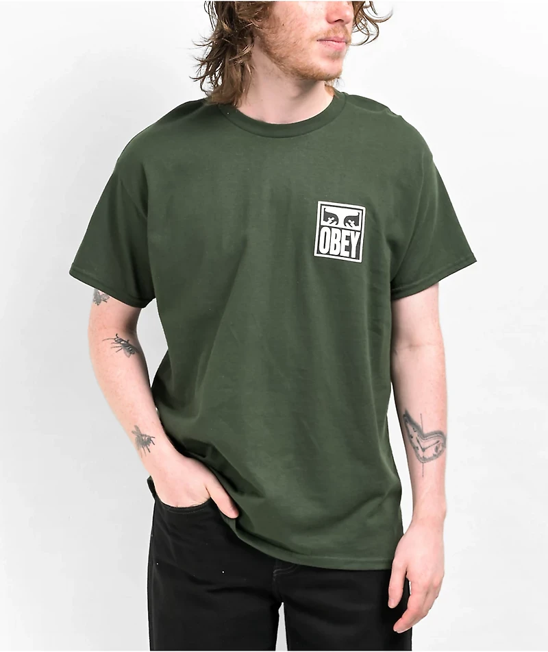 Obey Vision Of Green T-Shirt