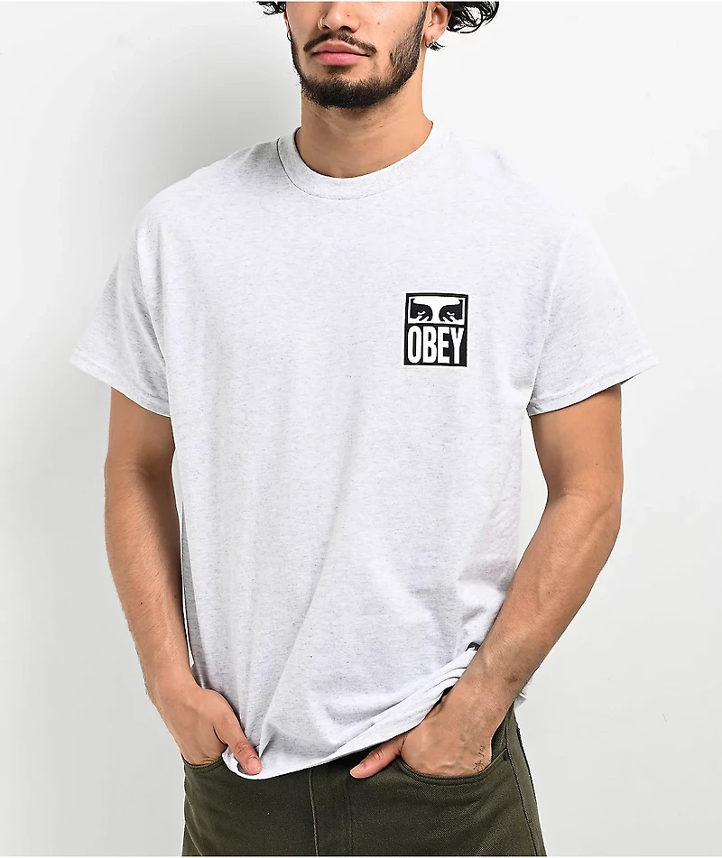 Obey Vision Of Heather Grey T-Shirt