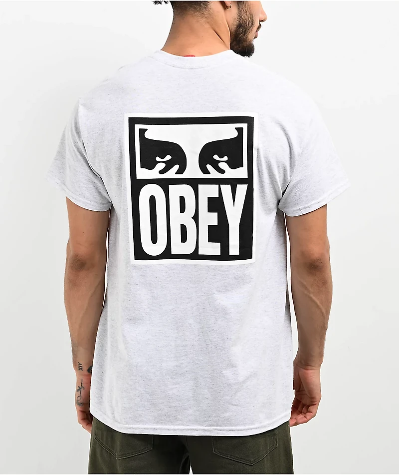 Obey Vision Of Heather Grey T-Shirt