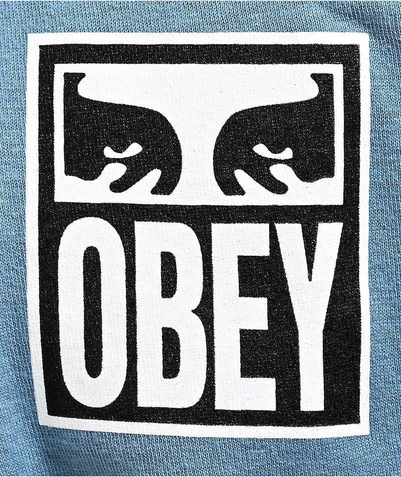Obey Vision Of Slate Blue T-Shirt