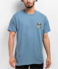 Obey Vision Of Slate Blue T-Shirt