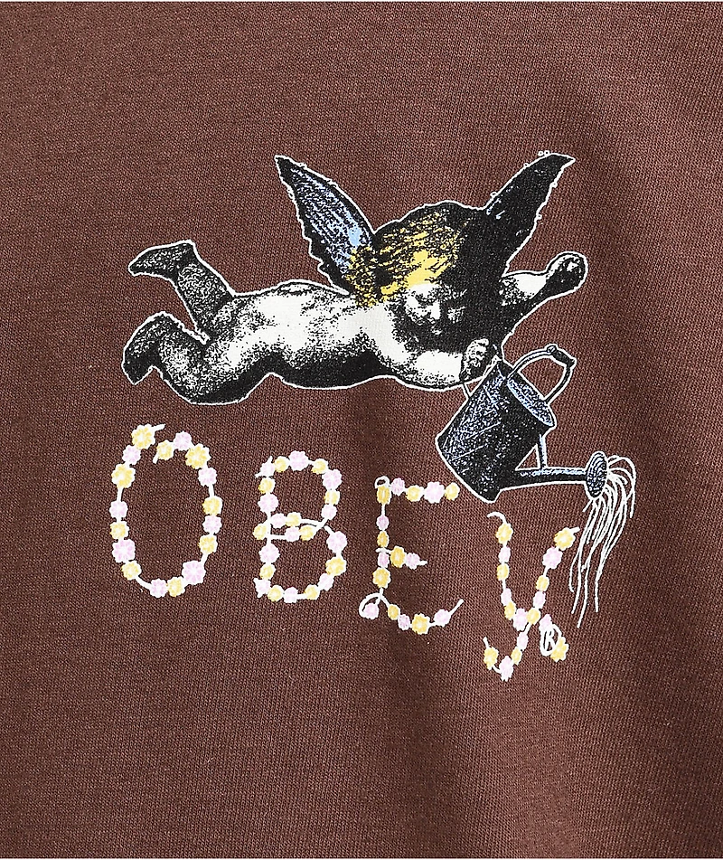 Obey Watering Garden Brown T-Shirt