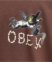 Obey Watering Garden Brown T-Shirt