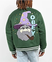 Obey Wizard Black Varsity Jacket